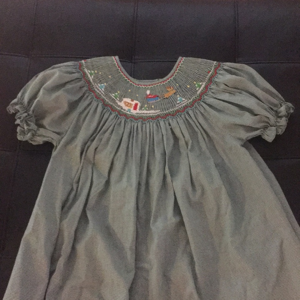 Girls smoked Christmas dress